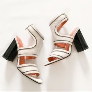 Rebecca Minkoff Parker Zipper Trim Sandal Sz 7